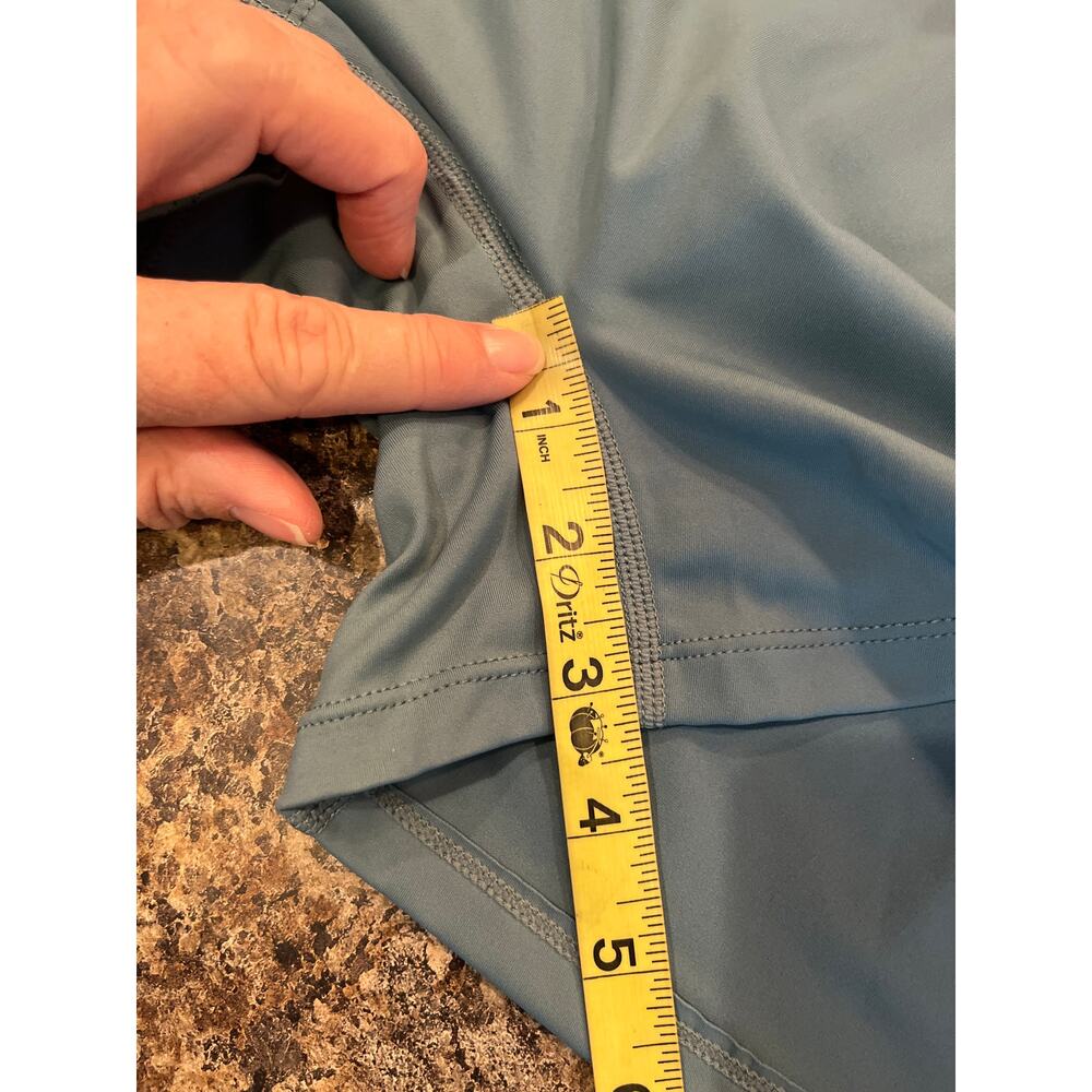 Halara NEW Women Size Large Dusty Blue Bike Shorts with Pockets - Picture 7 of 7